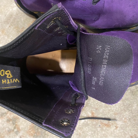 Purple Suede Doc Martens Air Ware 8-hole boots for sale! - Picture 4 of 6